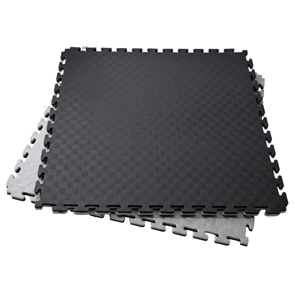 Tatami Preto e Cinza 2,5 cm – Piso EVA resistente para artes marciais, judo & ginásio
